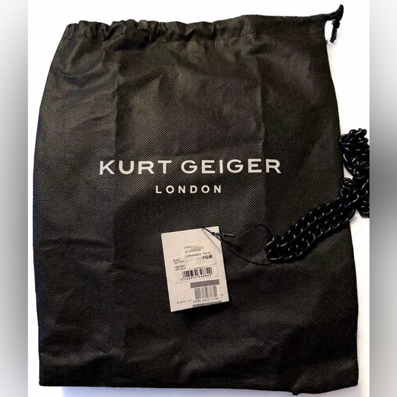 NWT- Kurt Geiger London- Mini Brixton Drench Leather Shoulder Bag- Black - Picture 7 of 14
